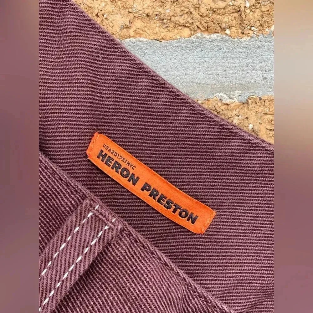 HERON PRESTON Top-stitched cotton-twill straight-leg pants 26 - Picture 11 of 17